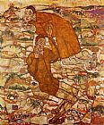 Egon Schiele Canvas Paintings - Levitation